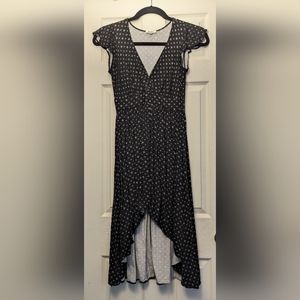 Black high low dress